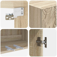 Produktbild för Väggmonterat skåp Sonoma-ek 59 x 31 x 60 cm Konstruerat trä
