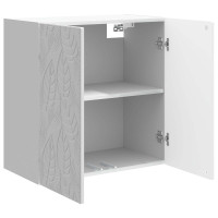 Produktbild för Väggmonterat skåp Vit högglans 59 x 31 x 60 cm Konstruerat trä