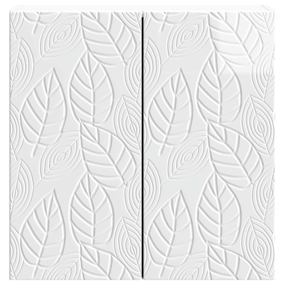 Produktbild för Väggmonterat skåp Vit högglans 59 x 31 x 60 cm Konstruerat trä