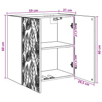 Produktbild för Väggmonterat skåp Rökt ek 59 x 31 x 60 cm Konstruerat trä