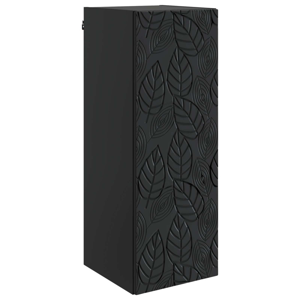 Produktbild för Väggmonterat skåp Svart 33 x 34,5 x 90 cm Konstruerat trä