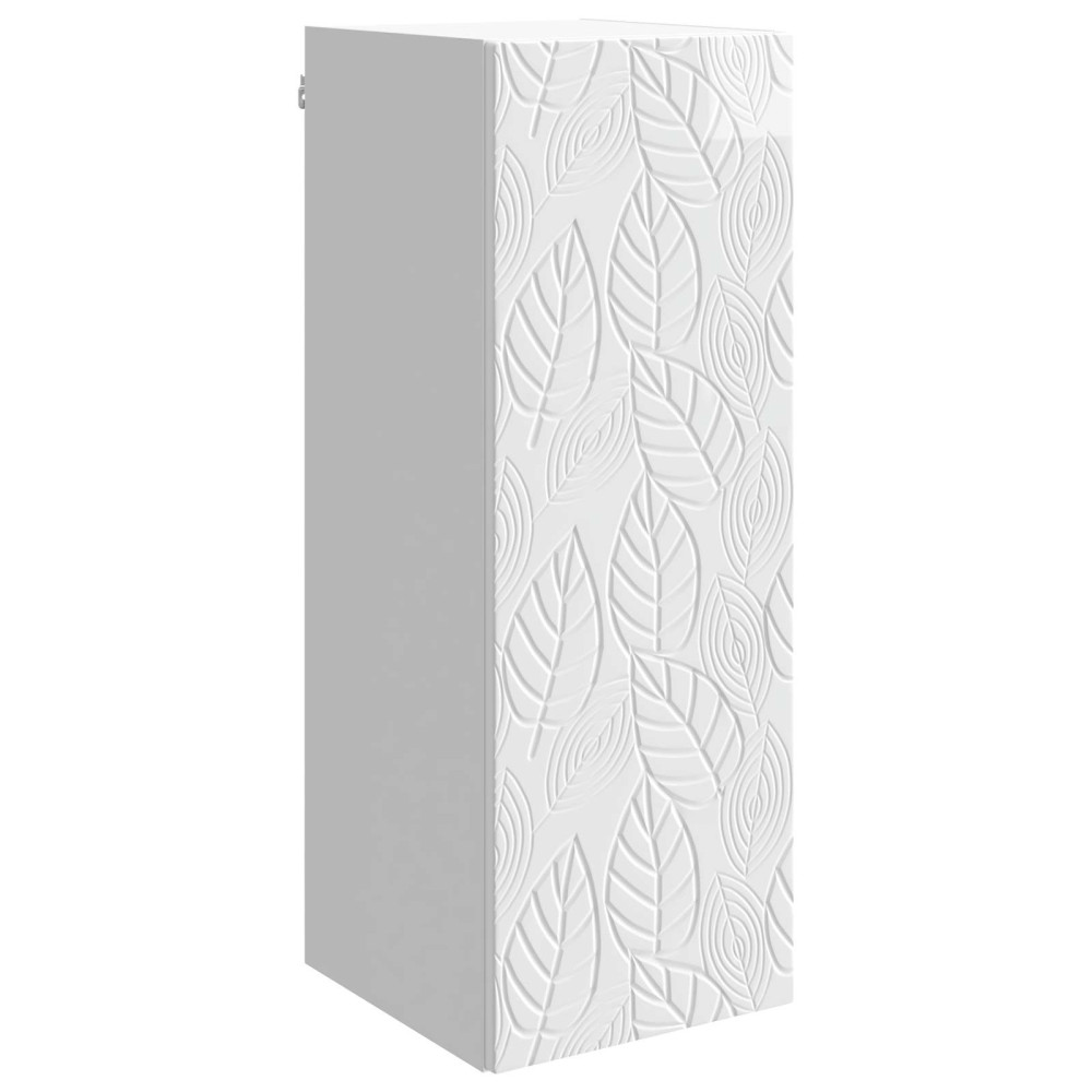 Produktbild för Väggmonterat skåp Vit högglans 33 x 34,5 x 90 cm