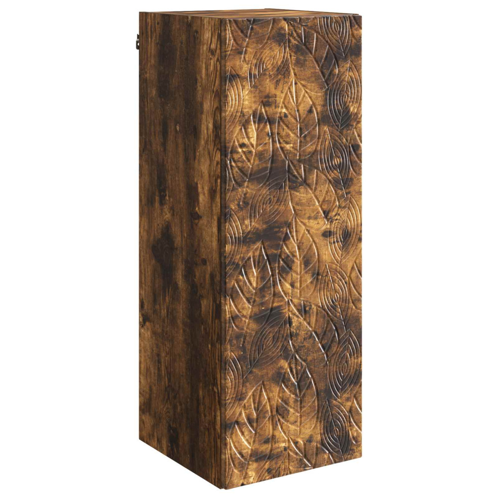 Produktbild för Väggmonterat skåp Rökt ek 33 x 34,5 x 90 cm Konstruerat trä