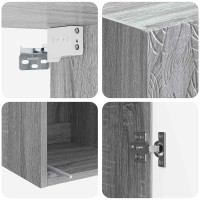 Produktbild för Väggmonterat skåp Grå Sonoma 33 x 34,5 x 90 cm Konstruerat trä