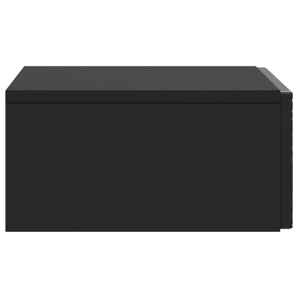 Produktbild för Väggmonterad sidobord Svart 59 x 34,5 x 17 cm Konstruerat trä