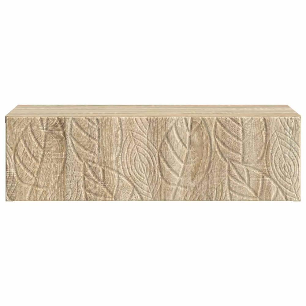 Produktbild för Väggmonterad sidobord Sonoma-ek 59 x 34,5 x 17 cm