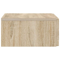 Produktbild för Väggmonterad sidobord Sonoma-ek 59 x 34,5 x 17 cm