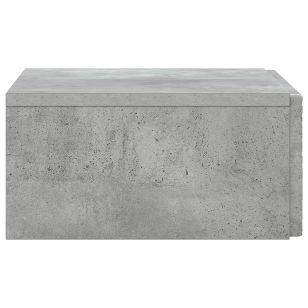 Produktbild för Väggmonterad sidobord Betonggrå 59 x 34,5 x 17 cm