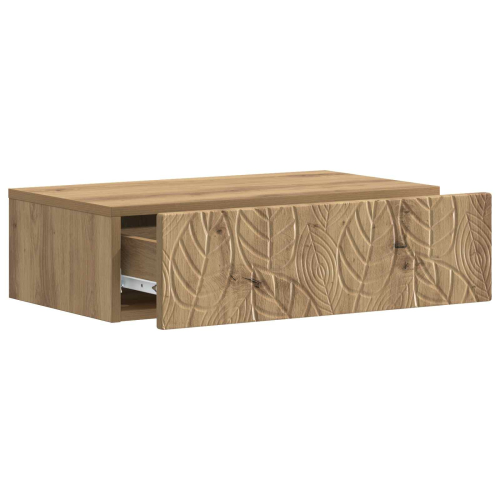 Produktbild för Väggmonterad sidobord Artisan-ek 59 x 34,5 x 17 cm