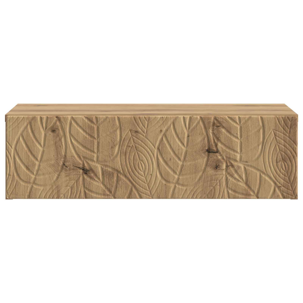 Produktbild för Väggmonterad sidobord Artisan-ek 59 x 34,5 x 17 cm