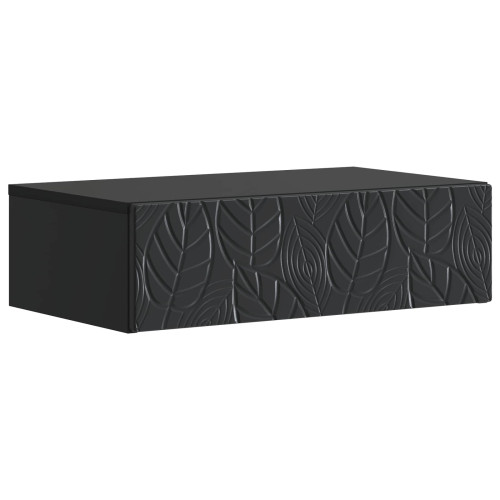 vidaXL Väggmonterad sidobord Svart 87,5 x 34,5 x 17 cm Konstruerat trä