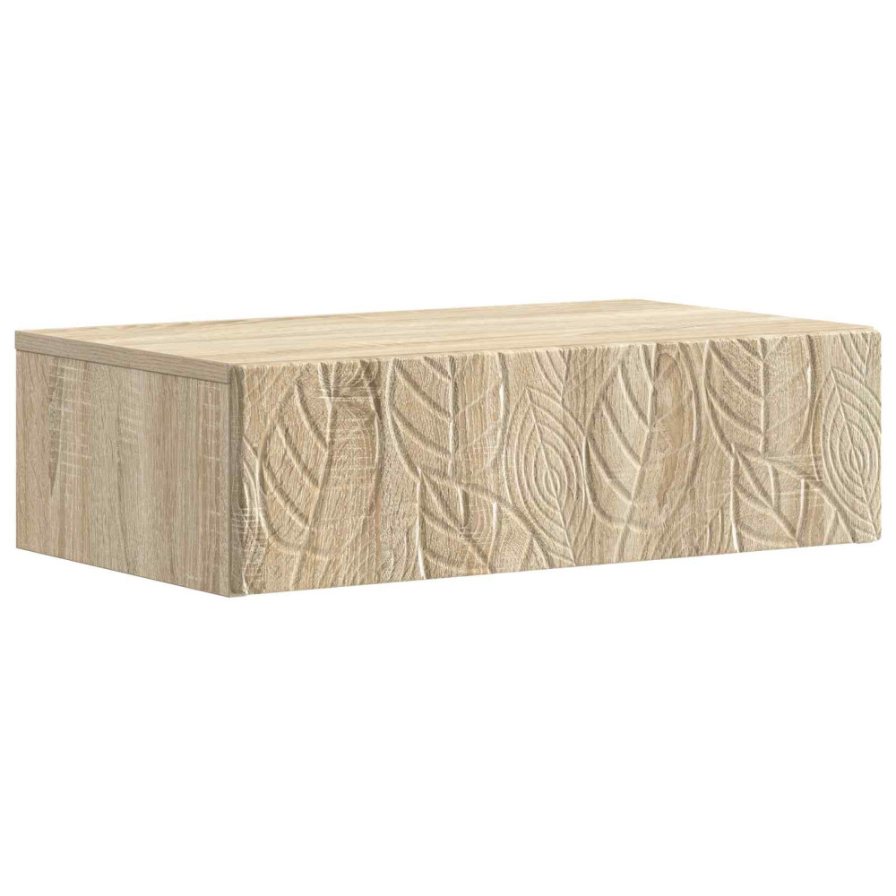 Produktbild för Väggmonterad sidobord Sonoma-ek 87,5 x 34,5 x 17 cm