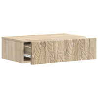 Produktbild för Väggmonterad sidobord Sonoma-ek 87,5 x 34,5 x 17 cm
