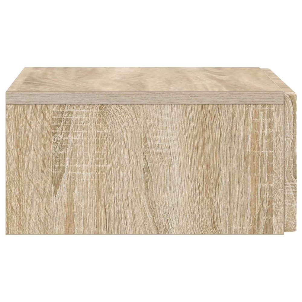 Produktbild för Väggmonterad sidobord Sonoma-ek 87,5 x 34,5 x 17 cm