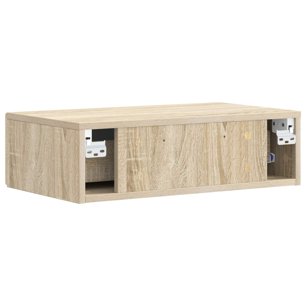 Produktbild för Väggmonterad sidobord Sonoma-ek 87,5 x 34,5 x 17 cm