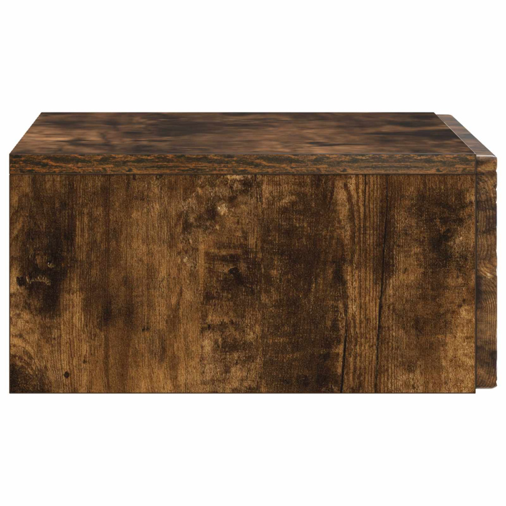 Produktbild för Väggmonterad sidobord Rökt ek 87,5 x 34,5 x 17 cm