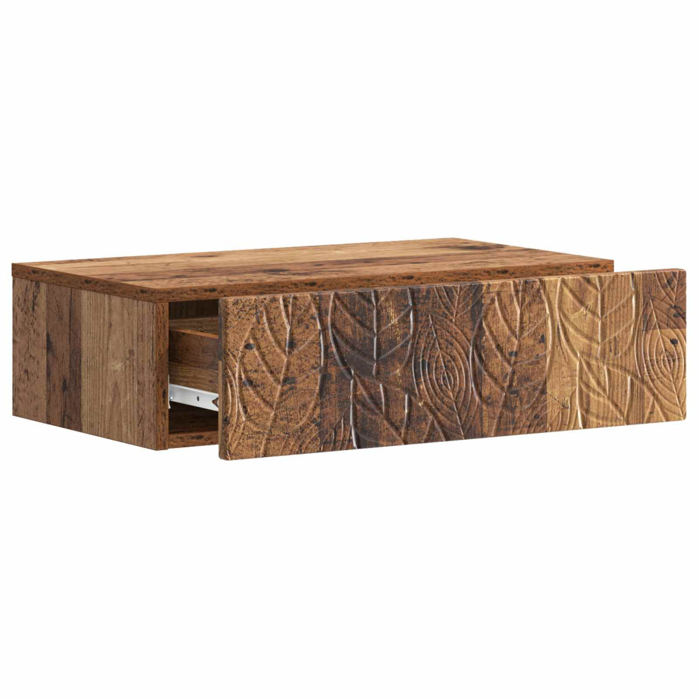 Produktbild för Väggmonterad sidobord Gammalt trä 87,5 x 34,5 x 17 cm