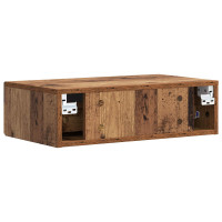 Produktbild för Väggmonterad sidobord Gammalt trä 87,5 x 34,5 x 17 cm