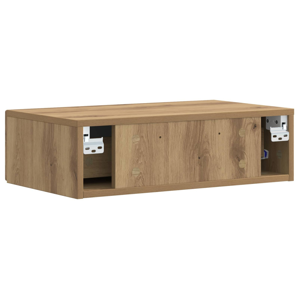 Produktbild för Väggmonterad sidobord Artisan-ek 87,5 x 34,5 x 17 cm
