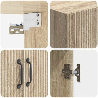 Produktbild för Väggmonterat skåp Sonoma-ek 66 x 34,5 x 90 cm Konstruerat trä