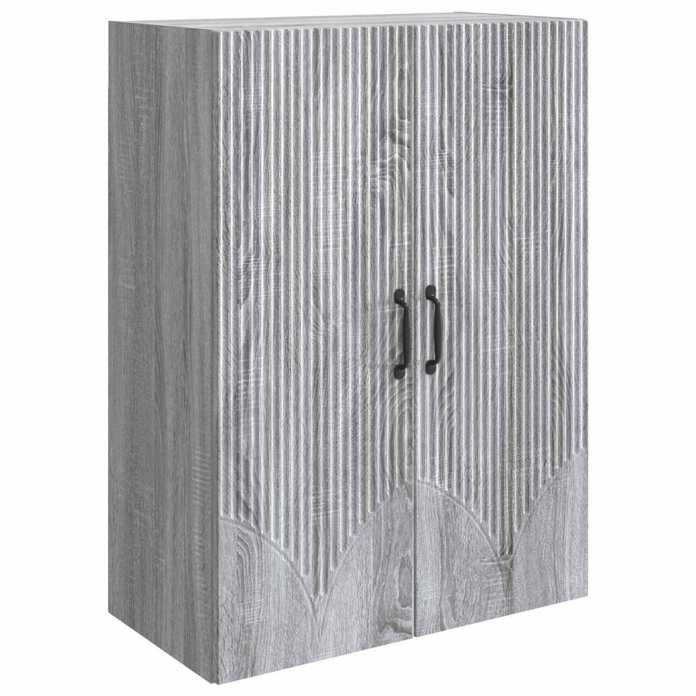 Produktbild för Väggmonterat skåp Grå Sonoma 66 x 34,5 x 90 cm Konstruerat trä