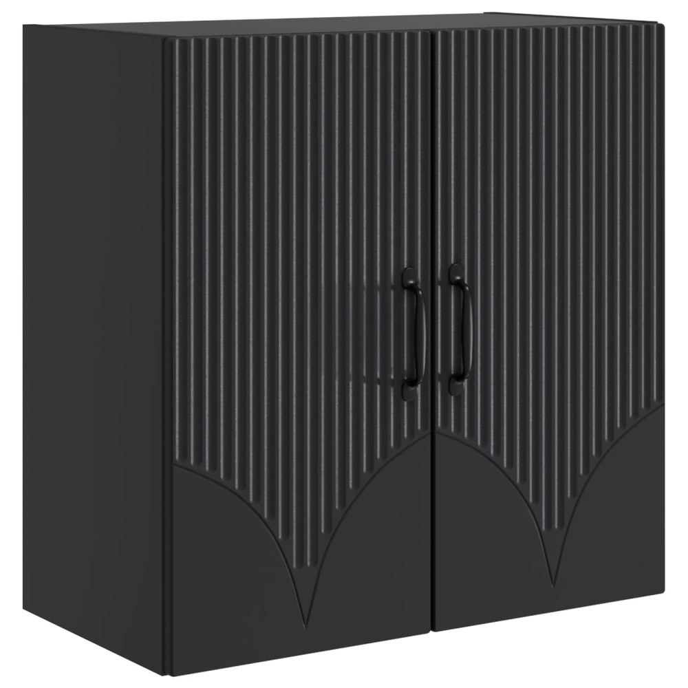 Produktbild för Väggmonterat skåp Svart 59 x 31 x 60 cm Konstruerat trä
