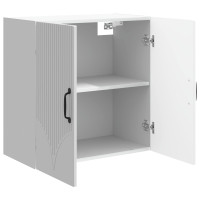 Produktbild för Väggmonterat skåp Vit högglans 59 x 31 x 60 cm Konstruerat trä