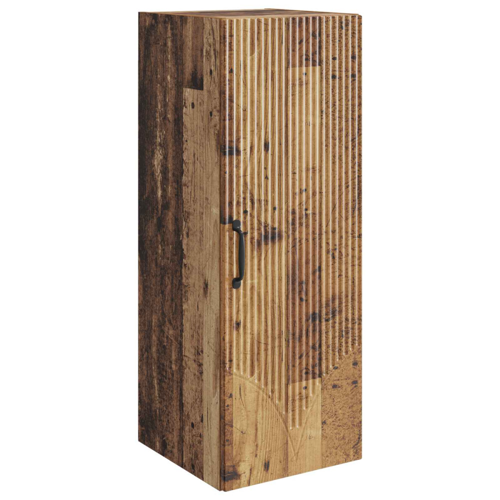 Produktbild för Väggmonterat skåp Gammalt trä 33 x 34,5 x 90 cm Konstruerat trä