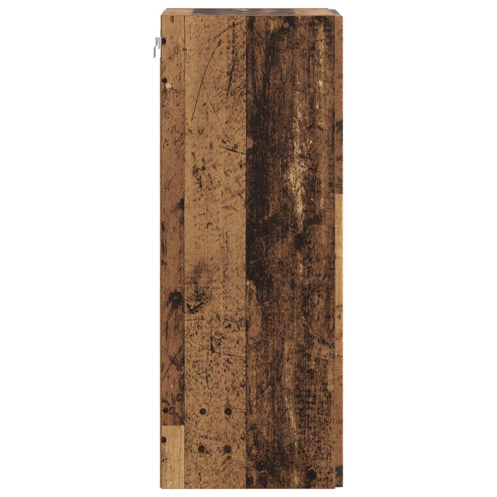 Produktbild för Väggmonterat skåp Gammalt trä 33 x 34,5 x 90 cm Konstruerat trä