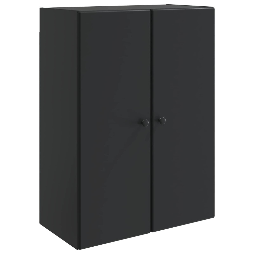 Produktbild för Väggmonterat skåp Svart 66 x 34,5 x 90 cm Konstruerat trä