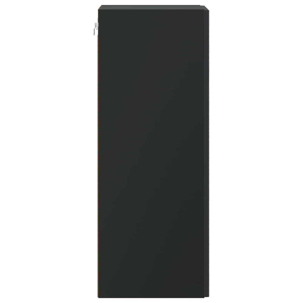 Produktbild för Väggmonterat skåp Svart 66 x 34,5 x 90 cm Konstruerat trä
