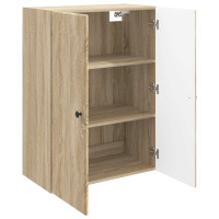 Produktbild för Väggmonterat skåp Sonoma-ek 66 x 34,5 x 90 cm Konstruerat trä
