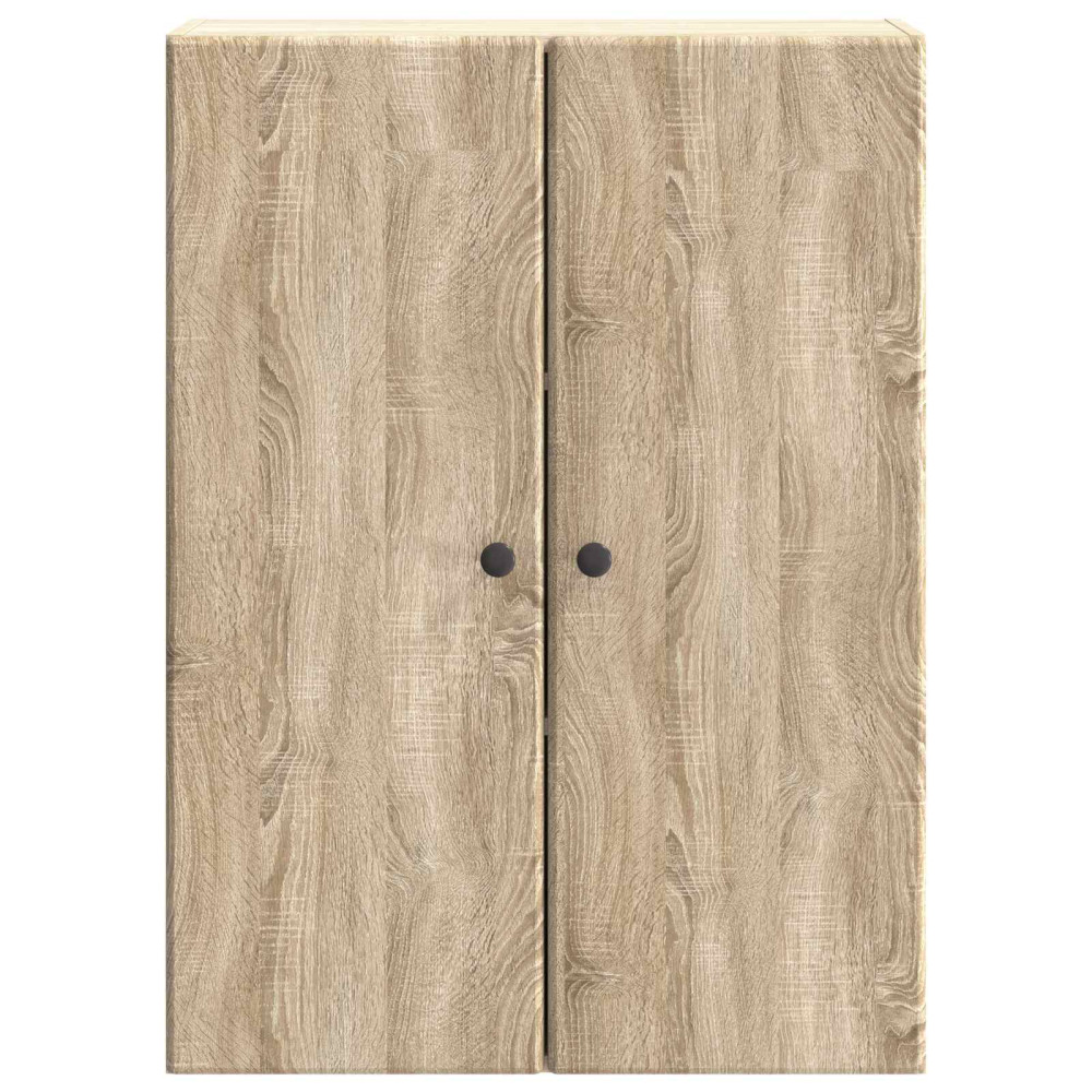Produktbild för Väggmonterat skåp Sonoma-ek 66 x 34,5 x 90 cm Konstruerat trä