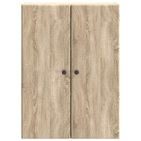 Produktbild för Väggmonterat skåp Sonoma-ek 66 x 34,5 x 90 cm Konstruerat trä