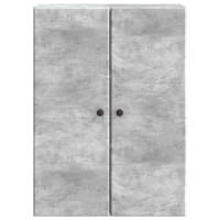 Produktbild för Väggmonterat skåp Betonggrå 66 x 34,5 x 90 cm Konstruerat trä