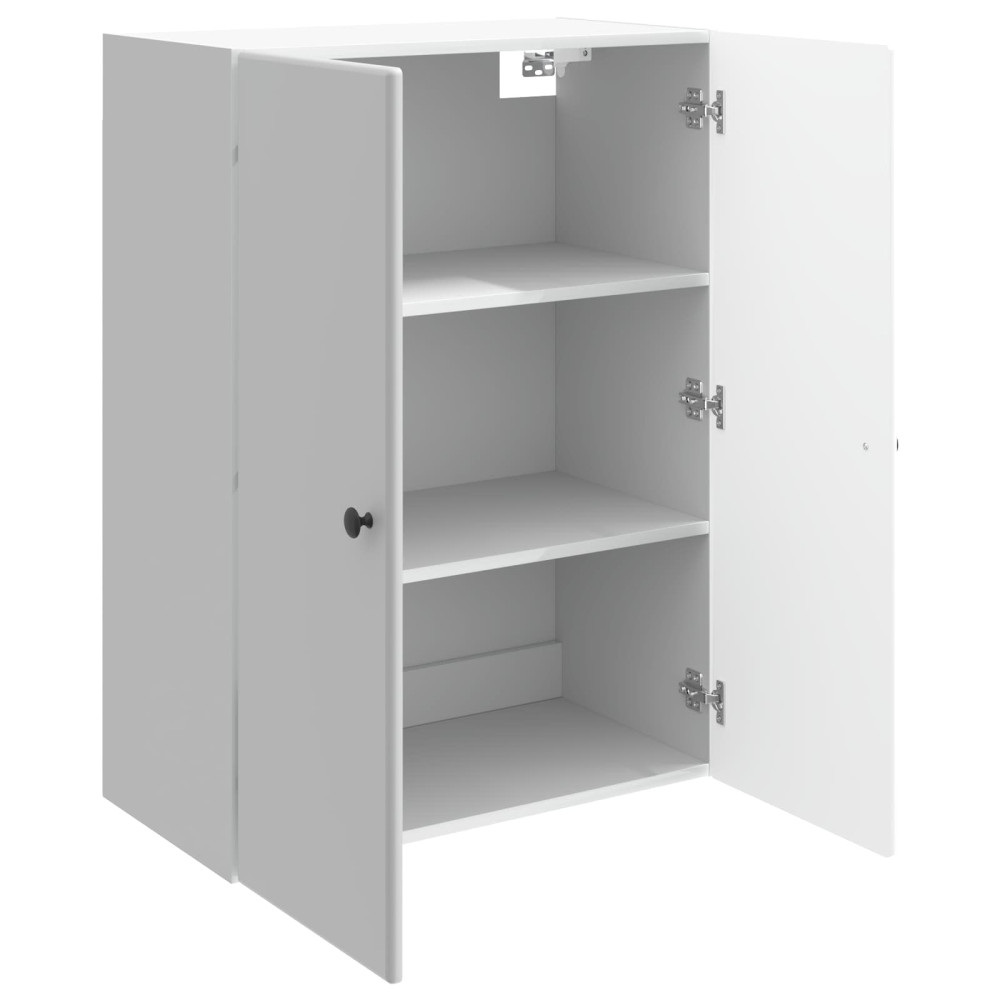 Produktbild för Väggmonterat skåp Vit högglans 66 x 34,5 x 90 cm