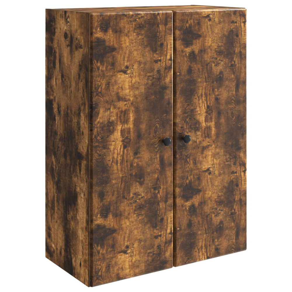 Produktbild för Väggmonterat skåp Rökt ek 66 x 34,5 x 90 cm Konstruerat trä