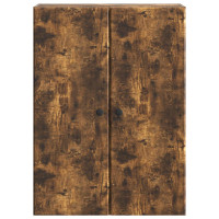 Produktbild för Väggmonterat skåp Rökt ek 66 x 34,5 x 90 cm Konstruerat trä