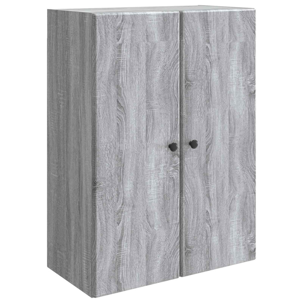 Produktbild för Väggmonterat skåp Grå Sonoma 66 x 34,5 x 90 cm Konstruerat trä