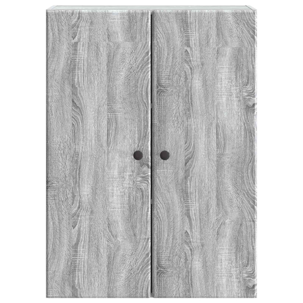 Produktbild för Väggmonterat skåp Grå Sonoma 66 x 34,5 x 90 cm Konstruerat trä