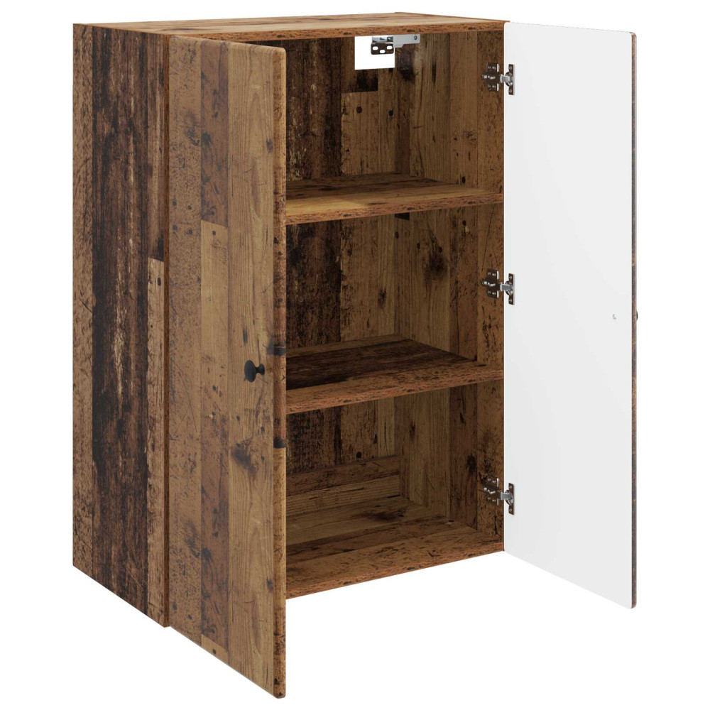 Produktbild för Väggmonterat skåp Gammalt trä 66 x 34,5 x 90 cm Konstruerat trä