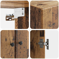 Produktbild för Väggmonterat skåp Gammalt trä 66 x 34,5 x 90 cm Konstruerat trä