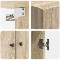 Produktbild för Väggmonterat skåp Sonoma-ek 59 x 31 x 60 cm Konstruerat trä