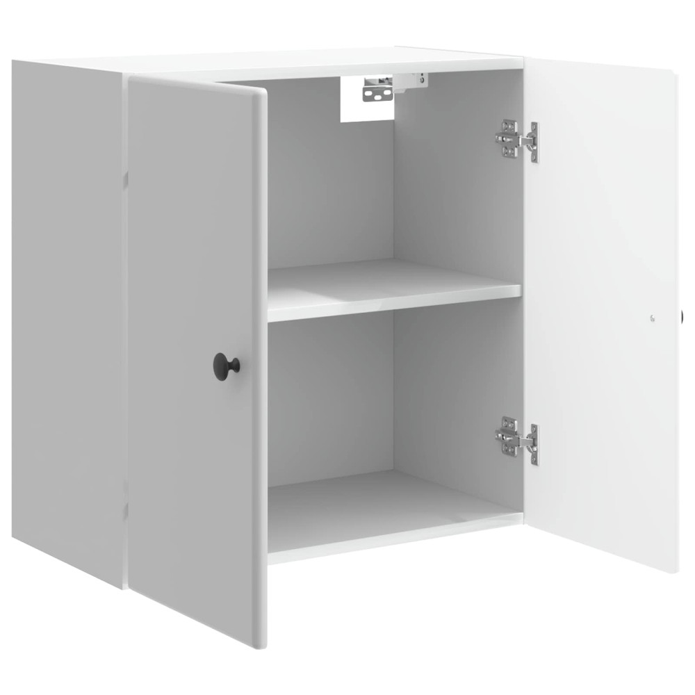 Produktbild för Väggmonterat skåp Vit högglans 59 x 31 x 60 cm Konstruerat trä