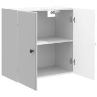 Produktbild för Väggmonterat skåp Vit högglans 59 x 31 x 60 cm Konstruerat trä