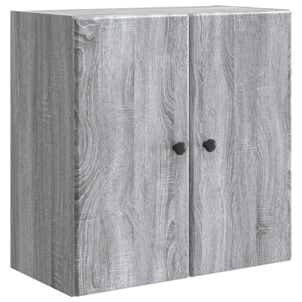 Produktbild för Väggmonterat skåp Grå Sonoma 59 x 31 x 60 cm Konstruerat trä