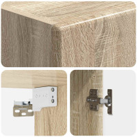 Produktbild för Väggmonterat skåp Sonoma-ek 33 x 34,5 x 90 cm Konstruerat trä