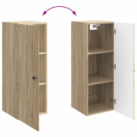 Produktbild för Väggmonterat skåp Sonoma-ek 33 x 34,5 x 90 cm Konstruerat trä