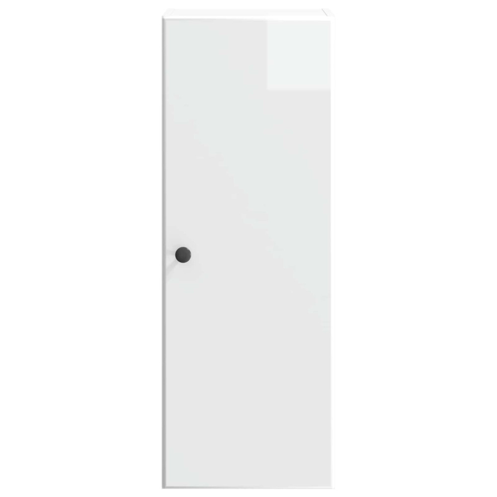 Produktbild för Väggmonterat skåp Vit högglans 33 x 34,5 x 90 cm