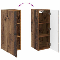 Produktbild för Väggmonterat skåp Gammalt trä 33 x 34,5 x 90 cm Konstruerat trä